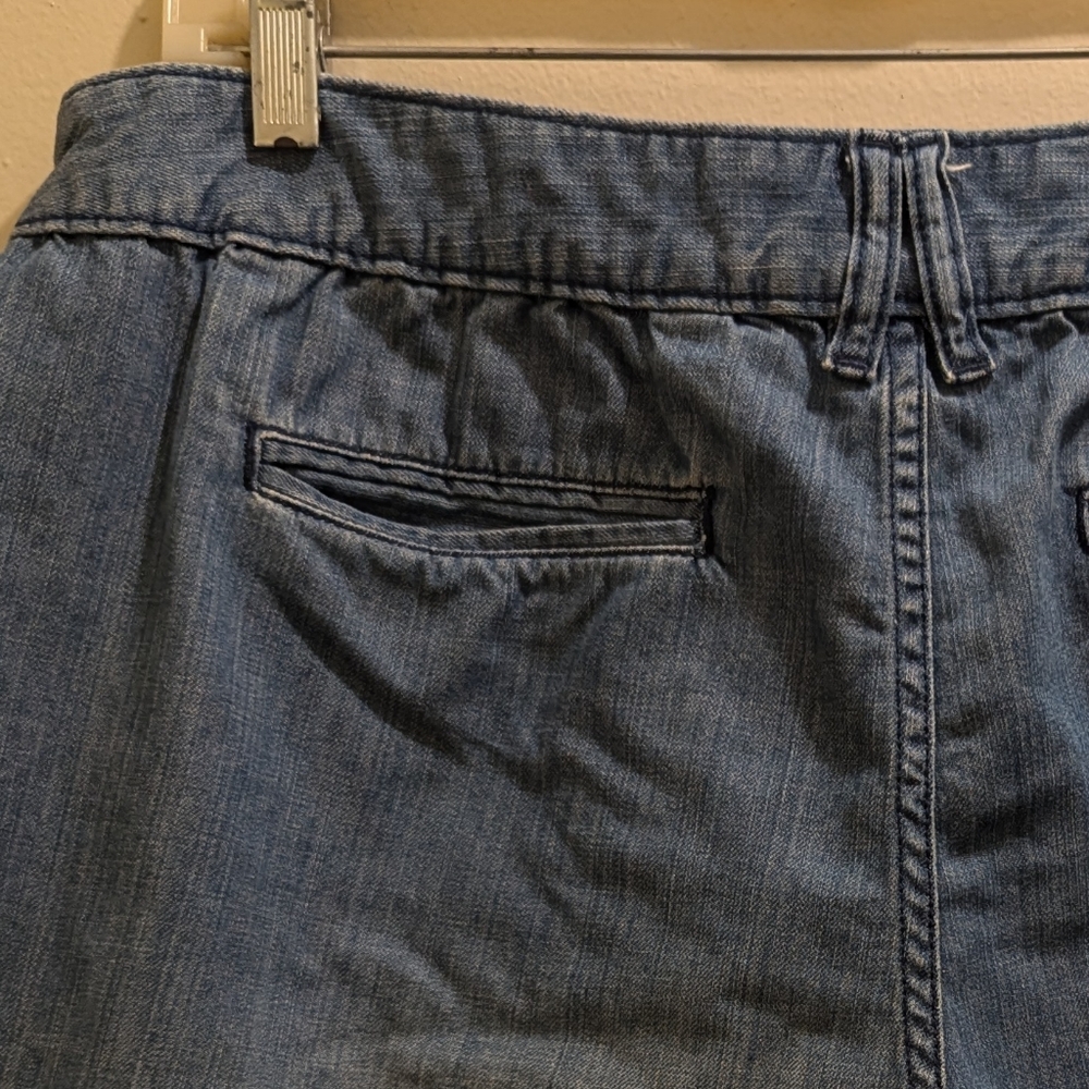 Gap Tie Belt Denim Medium Blue Jean Shorts High Rise Retro- 14 - Picture 9 of 13